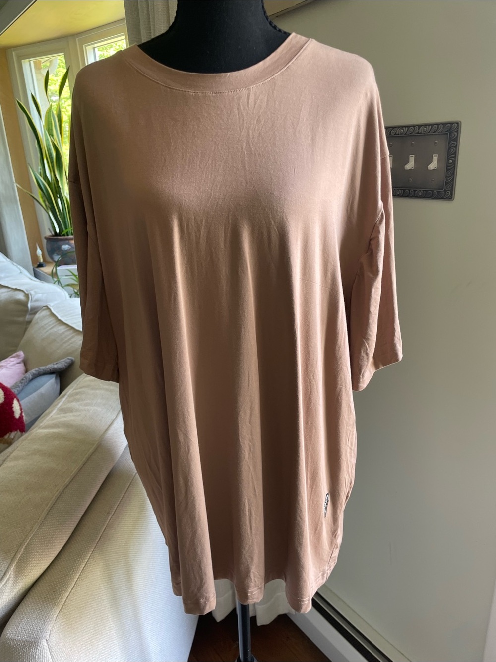 Relaxed Taupe Short-Sleeve Women's Tee